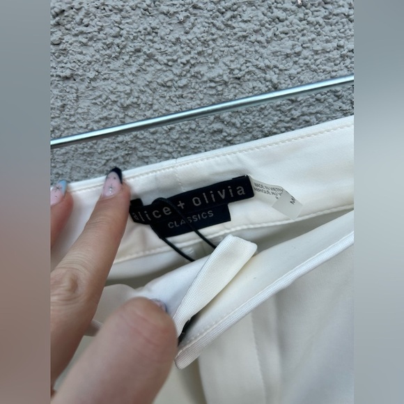 Alice + Olivia BREANN FITTED BLAZER + Walker Pants in Off White Ecru NWT! - Picture 7 of 14